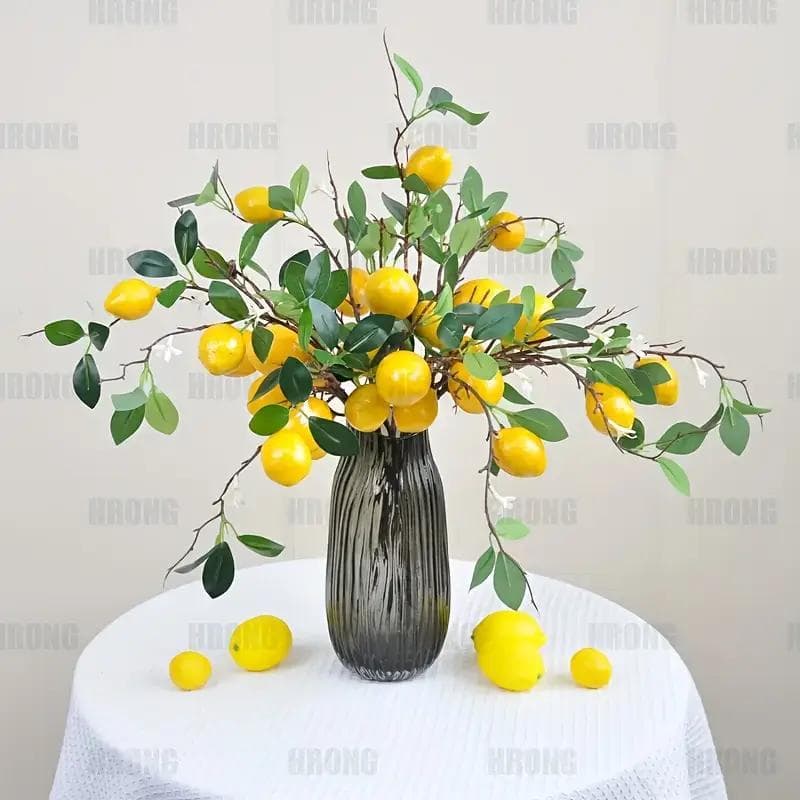 1 Galho De Limão Siciliano Artificial 80cm Realista Premium