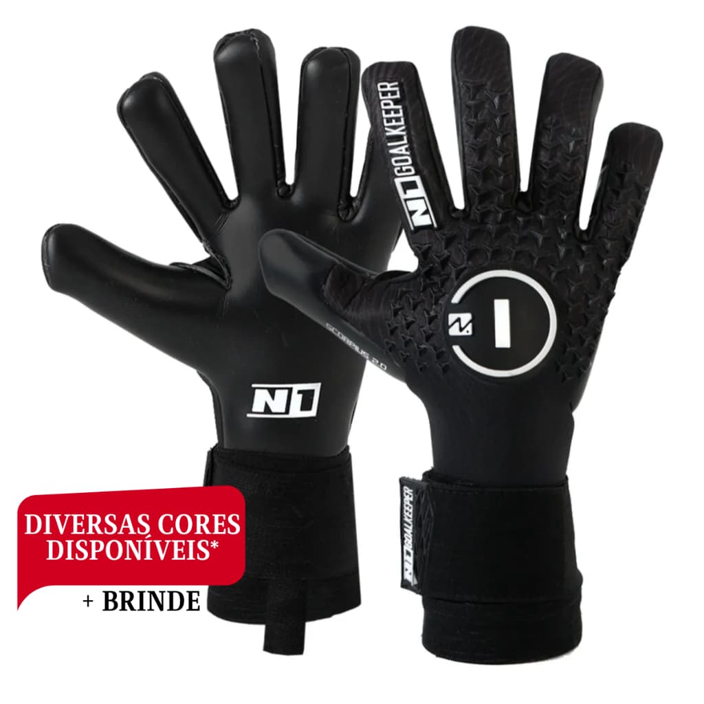Luva de Goleiro Profissional Scorpius 2.0 + Brinde Corte Negativo Latex Alemão Grip Extremo Neoprene