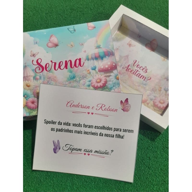 convite deslizante padrinhos de batismo, casamento, crisma.
