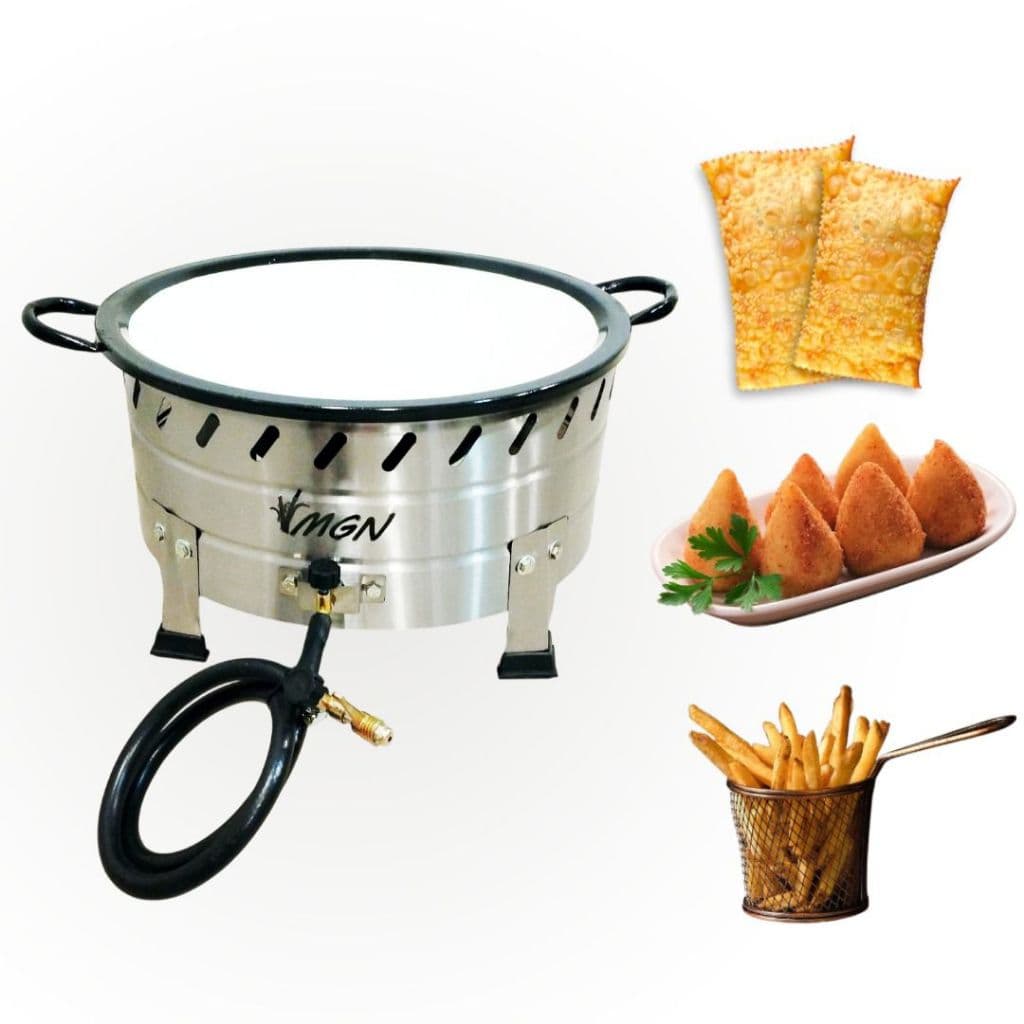 Fritador Fogão á Gas Pasteleiro 10 litros n18 de Mesa Fritadeira Pastel Salgados Promoção
