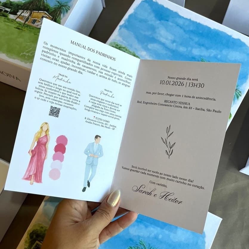 Manual dos Padrinhos de Casamento Minimalista Paginado