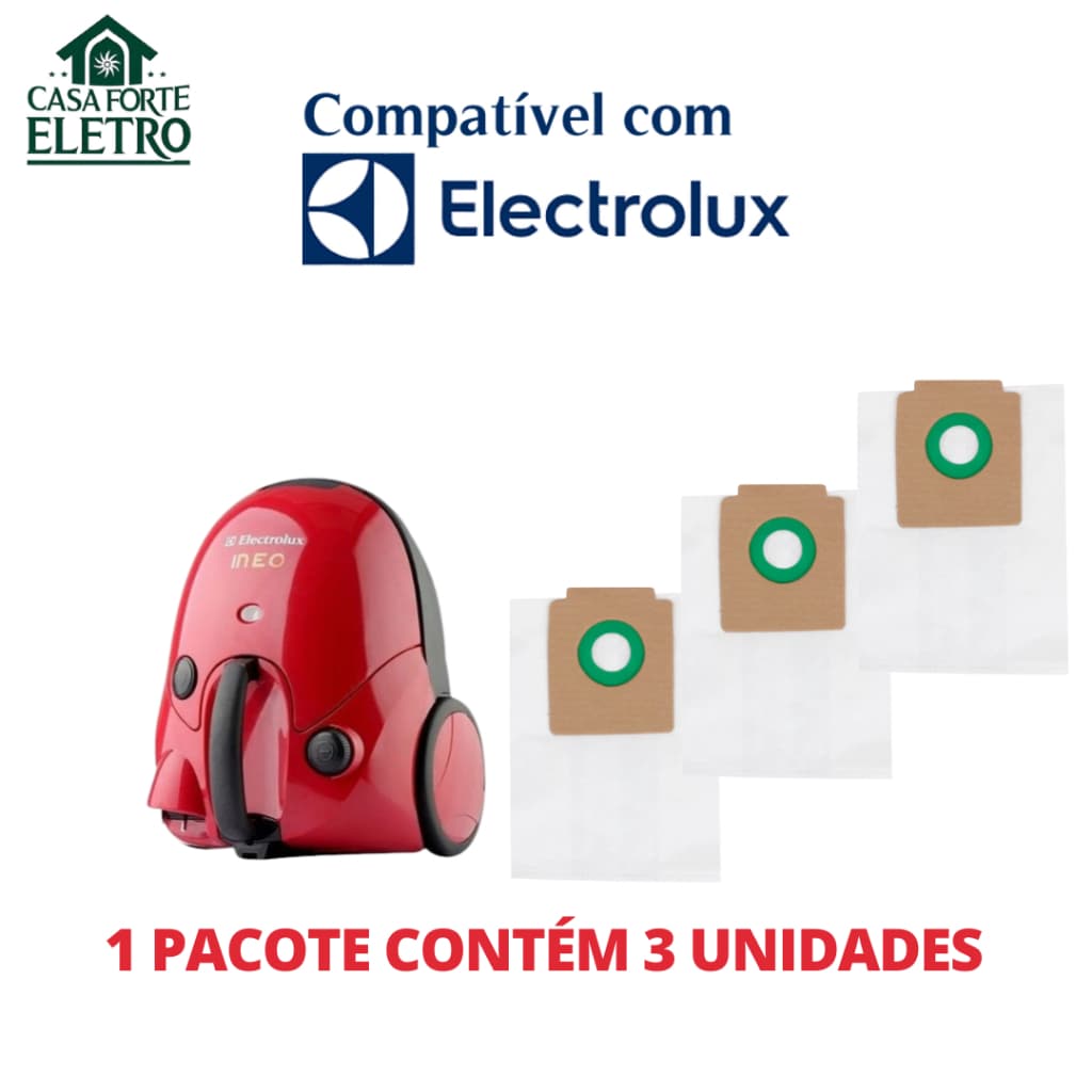 Kit 3 Sacos Para Aspirador de Pó compatível comElectrolux Neo Com 3 Un | Alta Qualidade