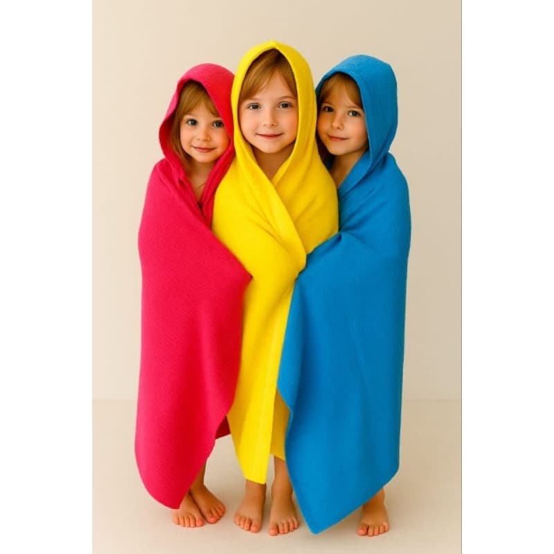 TOALHA BANHO GIGANTE INFANTIL COM CAPUZ BANHÃO FELPUDA-MACIA
