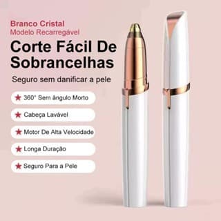 KIT Depiladora Caneta Aparadora De Sobrancelha Rosto Portátil Elétrico Recarregável