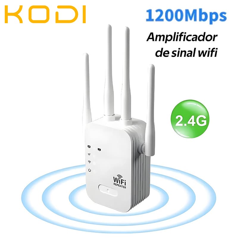 Repetidor de Sinal Wi-Fi 2.4G com Porta Gigabit, Função Roteador/Repetidor, Bivolt 110V/220V -G8