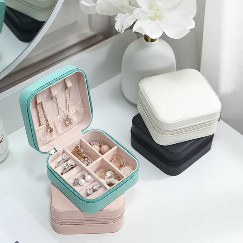 Porta Joia De Bolsa Para Viagem Portátil | Organizador Multifuncional para Bijuterias