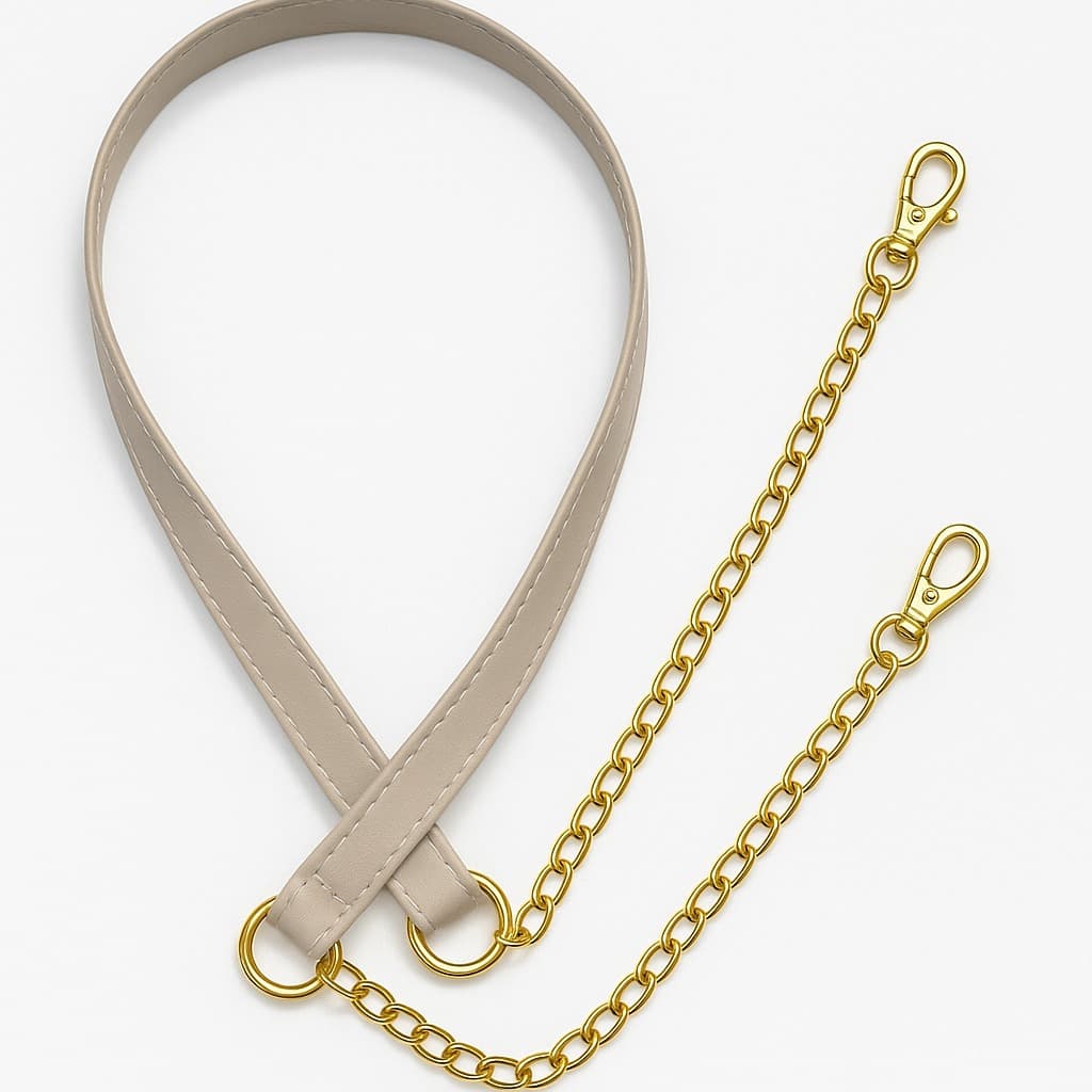 Alça Corrente Para Bolsas Em Couro Sintético Alça Transversal e Ombro - Gaby Show Bolsas e Acessórios Femininos