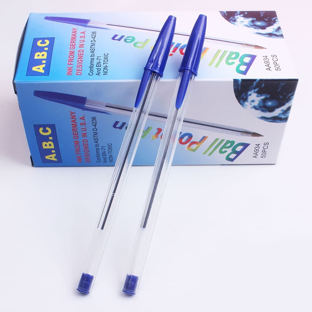 Kit 10-50 Canetas Esferográficas Ponta Média Simple Azul Preta Vermelha Escolar Escritório