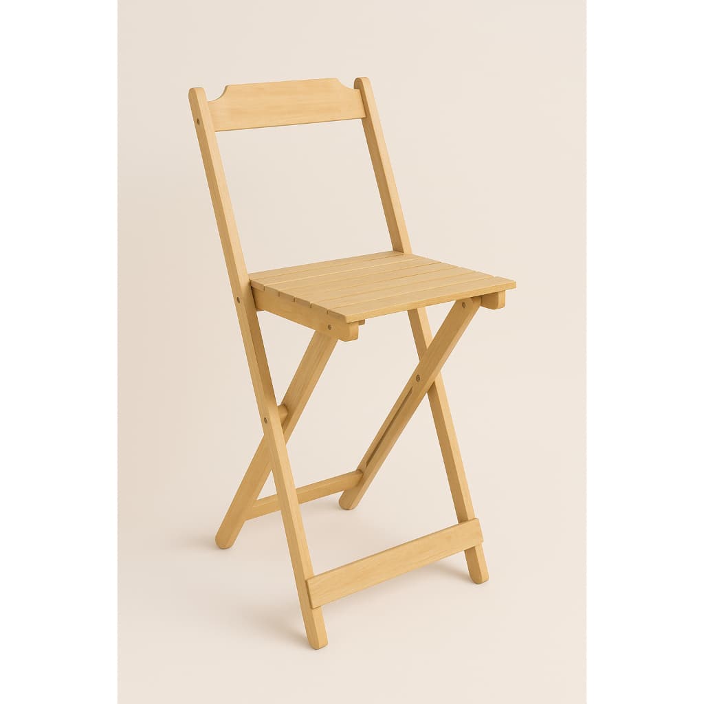 CADEIRA DE MADEIRA BISTRO CRU ENVERNIZADA