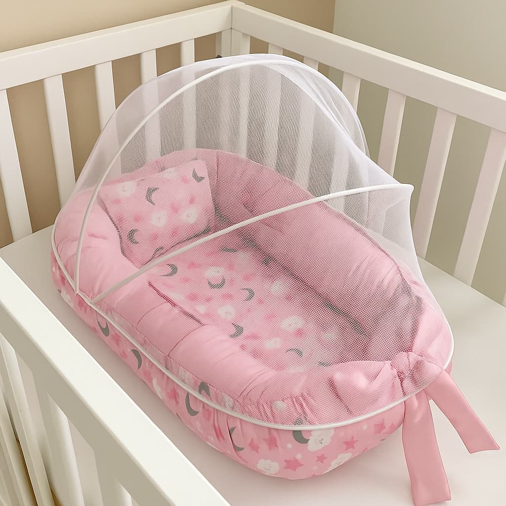 Mosquiteiro Para Ninho Redutor de Berço Bebê Protetor Enxoval Menino Menina