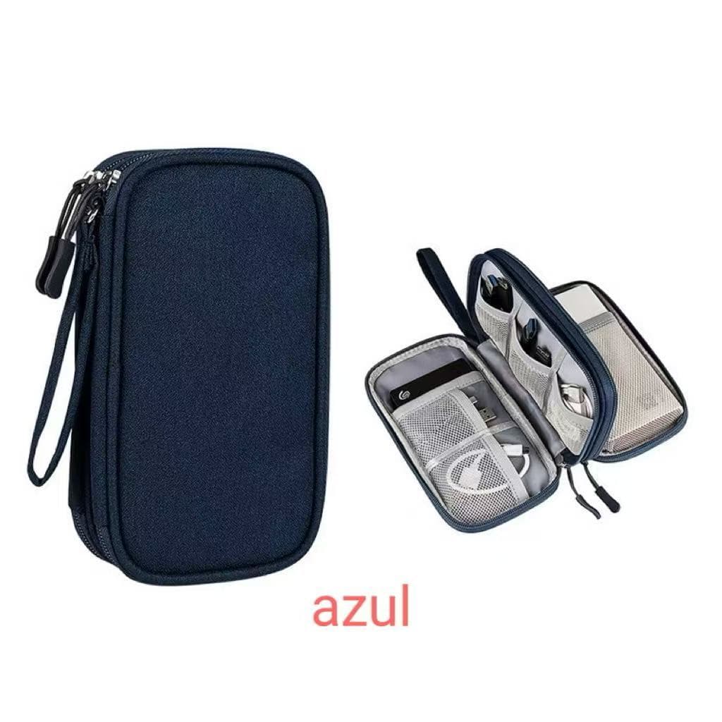 Necessaire organizadora bolsa portatil celular cabos fios  armanazamento