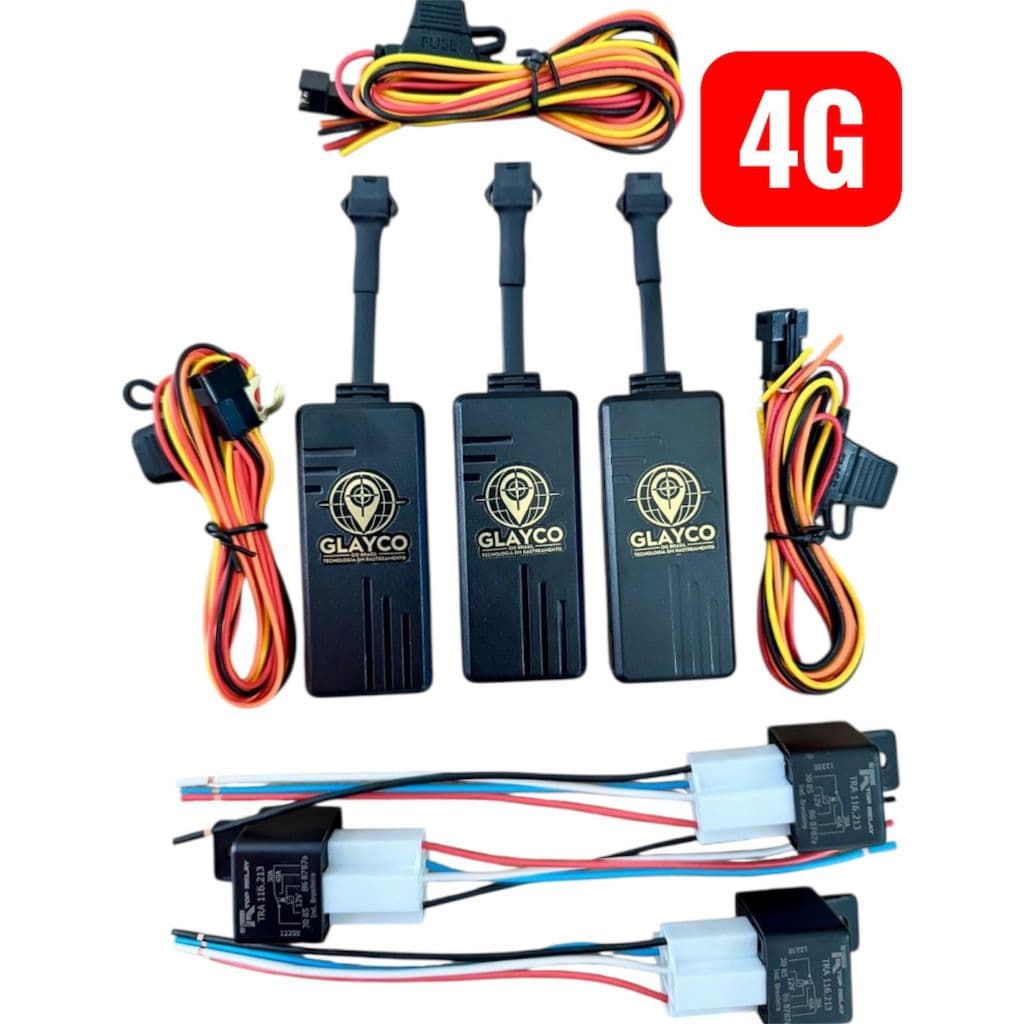 KIT 03 Dispositivo De Rastreamento 4G GPS Rastreador Para Veículo