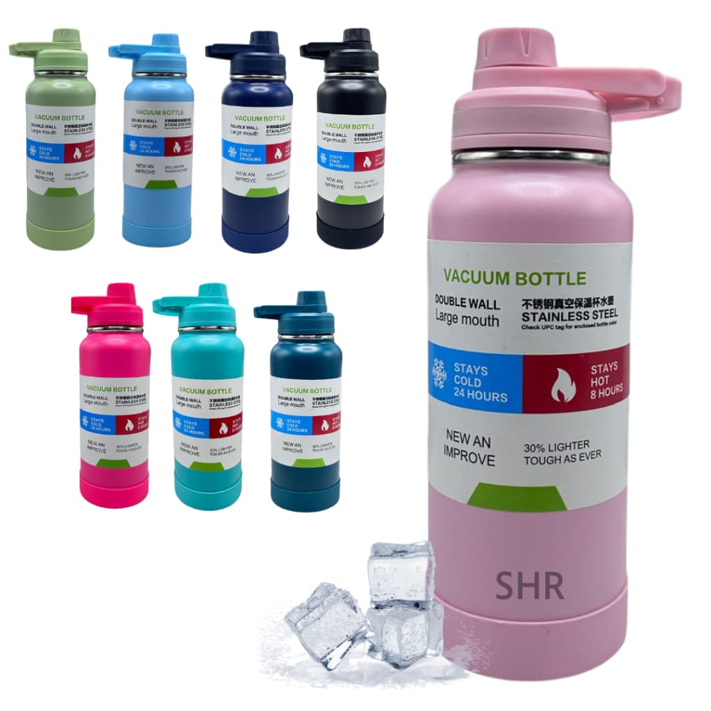 Garrafa Térmica 1000ml Isolamento De Aço Inoxidável C/ Coador Inox Academia Esporte