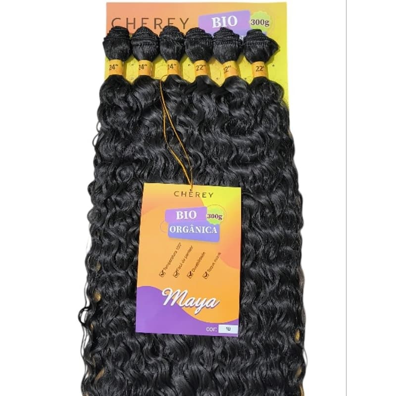 Cabelo Cacheado Bio Orgânica Maya Curly Cherey 300g Cor 1 PRETO, 2, 350, T1B/30+CORES ENVIO IMEDIATO