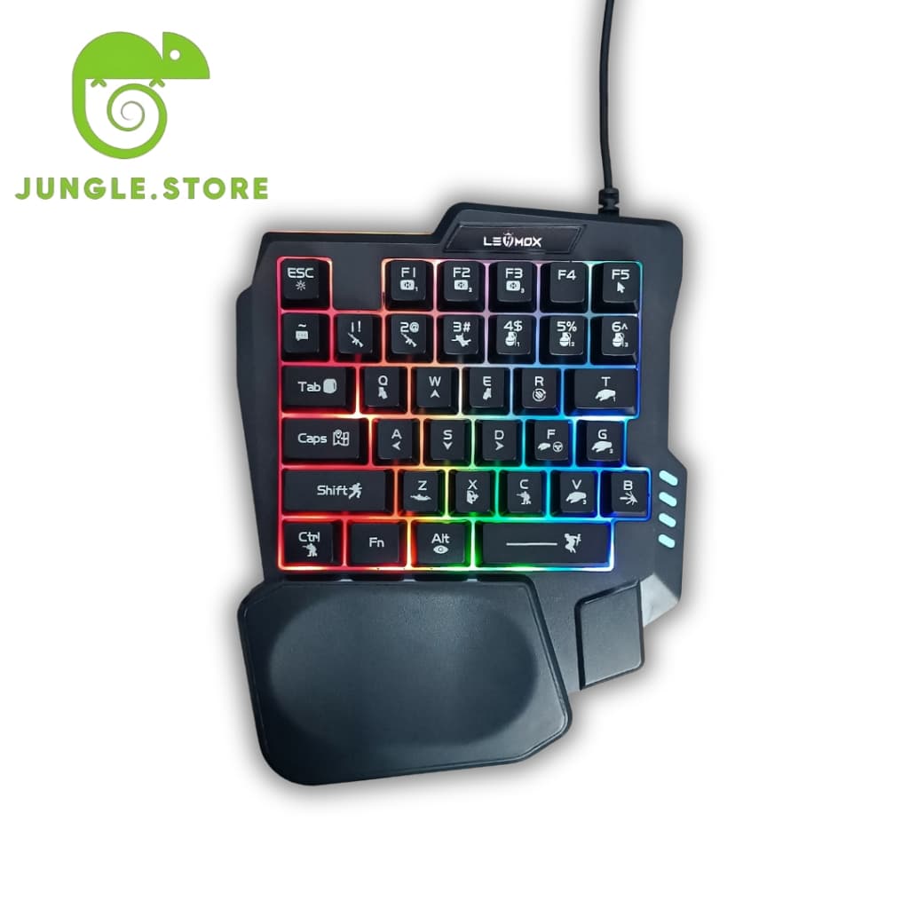 Teclado e Gamer Luminoso Ergonômico Teclado de Uma Mão