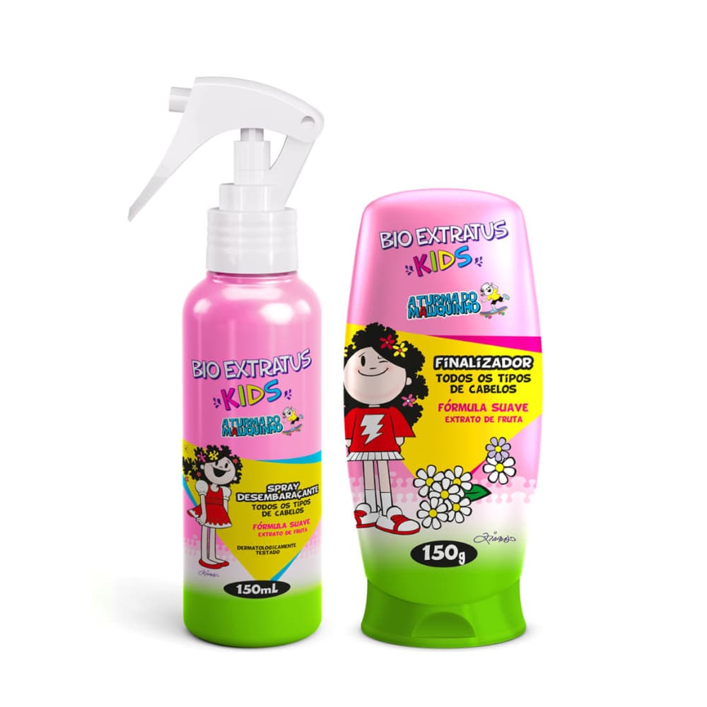 Kit Spray Desembaraçante e Finalizador Kids Bio Extratus 150mL Para Criança