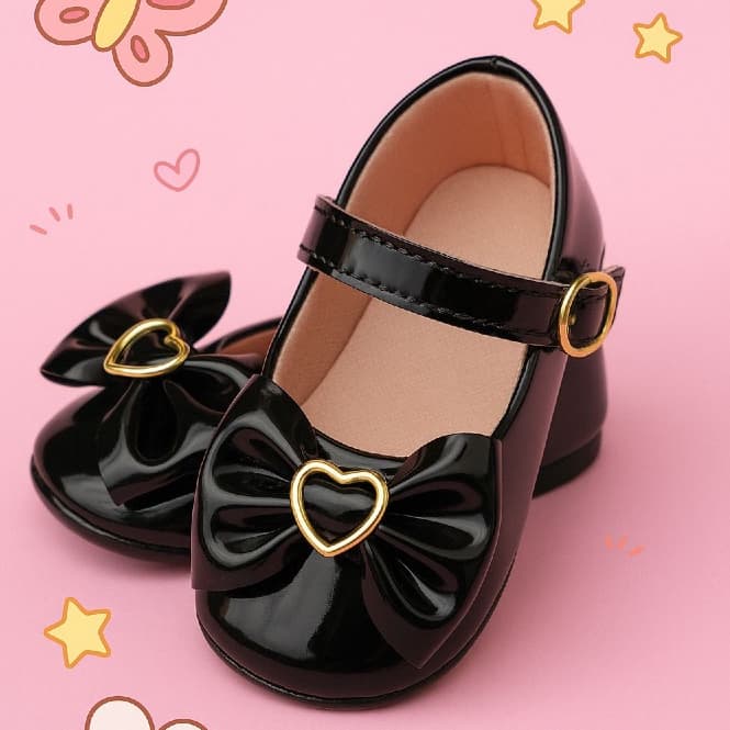 Sapatinho de Bebê Feminino Verniz com Laço – Numeração 14 ao 19 | Elegante e Confortável