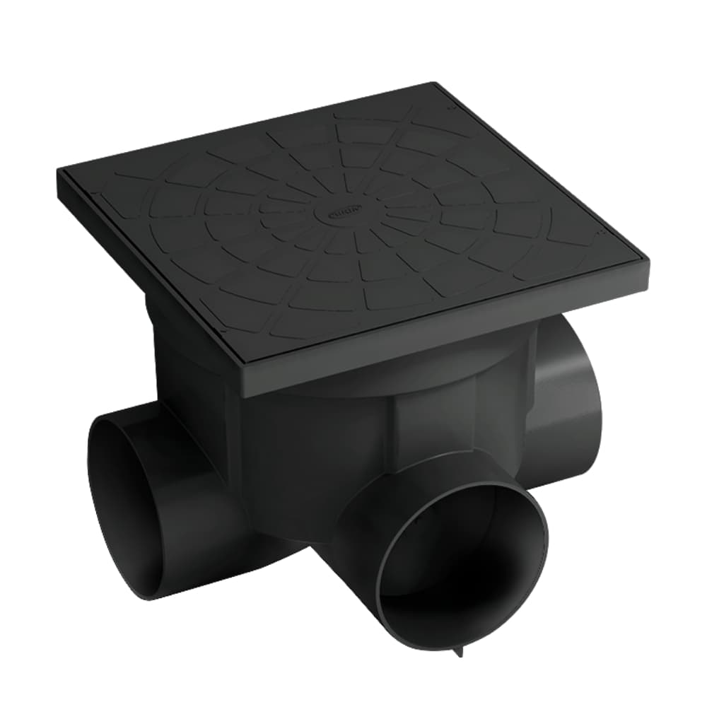 Caixa De Passagem E Inspeção De Esgoto Sem Válvula 7 Litros Preto Durín