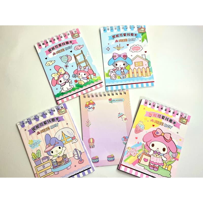 Caderno adesivo  e notas Sanrio - Turma da Hello Kitty