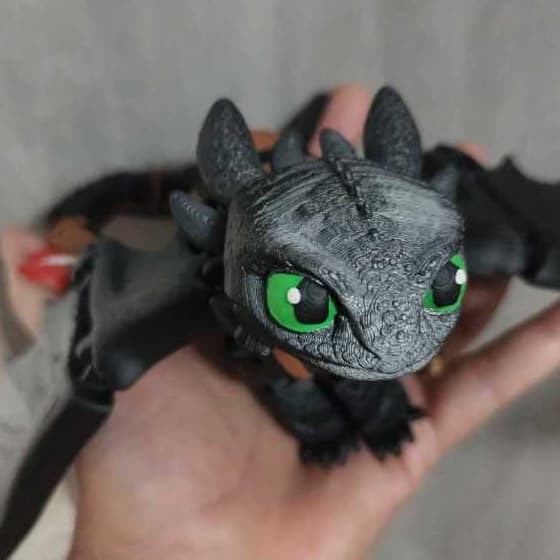 Criaturas Articuladas, Brinquedos Articulados - Como Treinar seu Dragão, Banguela, Fúria da Noite