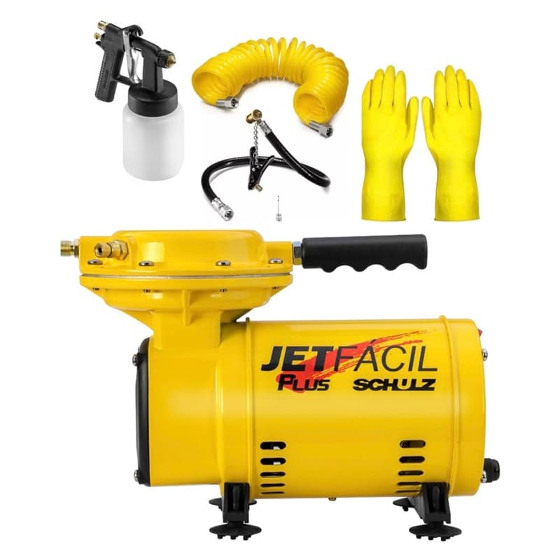Compressor Ar Schulz Jet Fácil Com Pintura E Luva + Completo