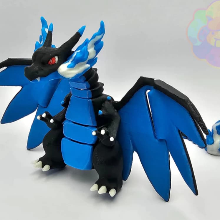 Charizard Pokémon, Mega Charizard X, Charmeleon e Charmander Metagross Eevee Umbreon Crianças 3d Brinquedo Articulado