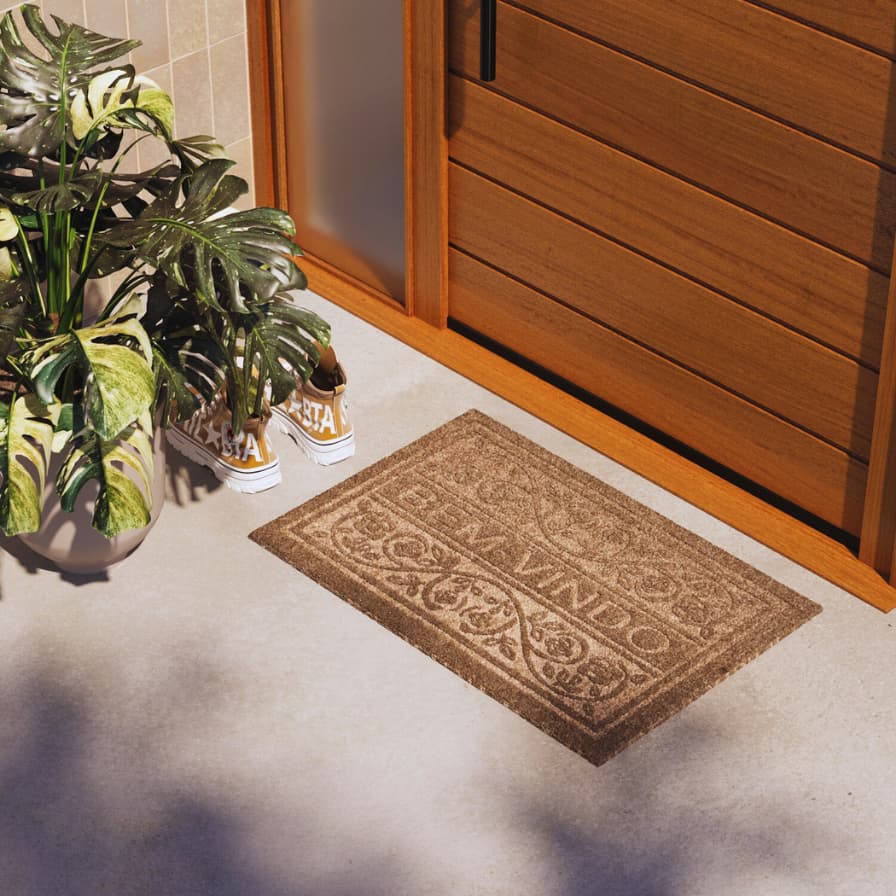 Tapete GRANDE Bem-Vindo Capacho Carpete Vários Tamanhos Antiderrapante Emborrachado Não Escorrega Luxo Várias Cores