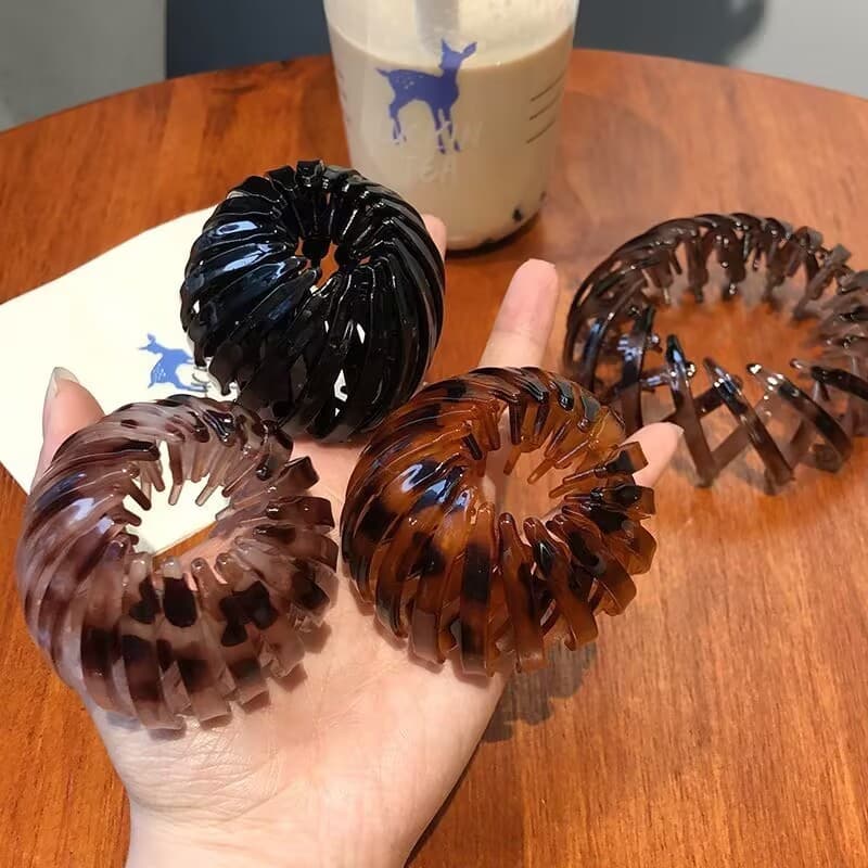 Kit 1/2/3 Moda Feminina Clipe De Cabelo Rabo De Cavalo Fivela Grampo De Garra Ninho De Pássaro