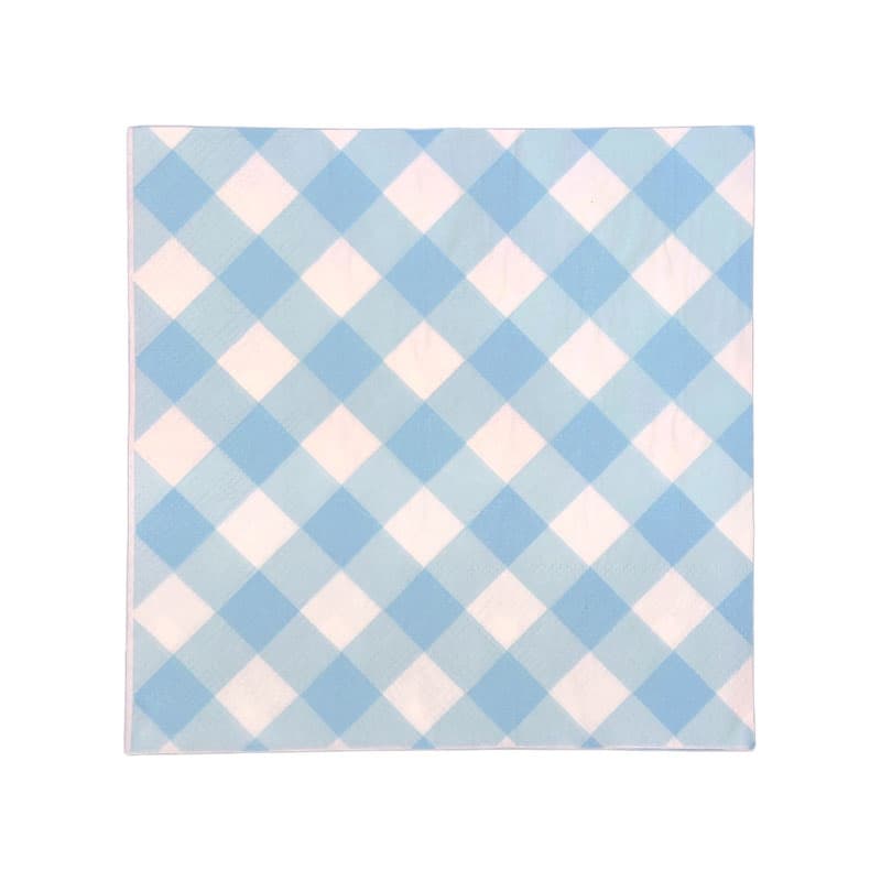 Guardanapos de Papel Xadrez Vichy Azul