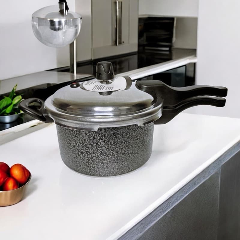 PANELA DE PRESSÃO 2,5 LTS COM FECHAMENTO EXTERNO PRETO CRAQUELADO