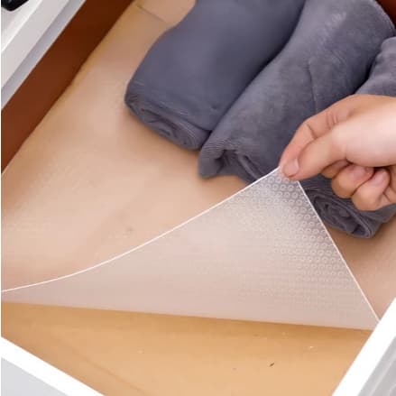 Tapetes Multiuso Forro de Prateleiras Gaveta Geladeira Antiderrapante Transparente