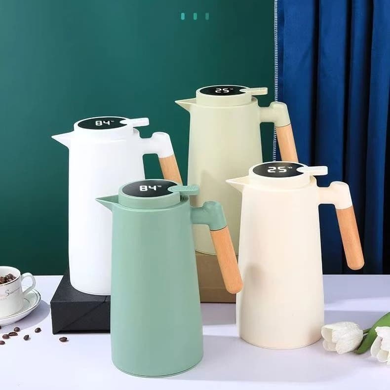 Garrafa Térmica com Display de Temperatura LED - 1 Litro, Design Elegante para Chás e Cafés O14