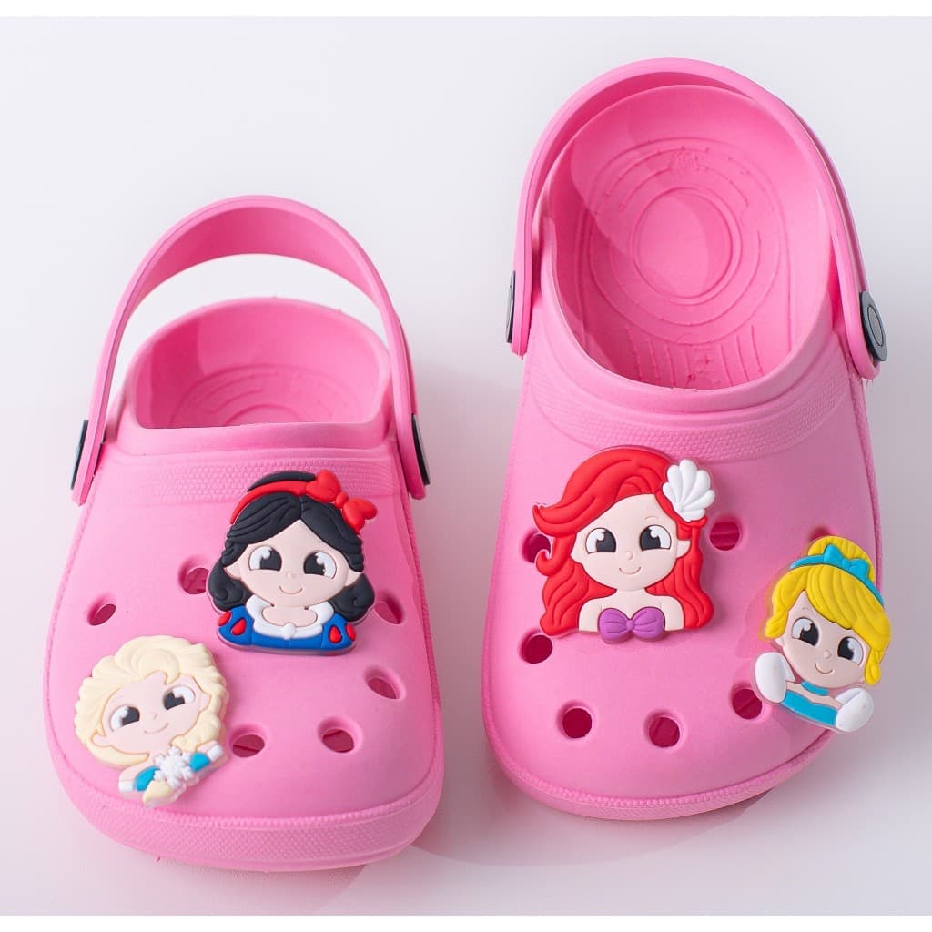 Sandália Babuche Infantil+Botons Princesas Personalizados Leve Confortável