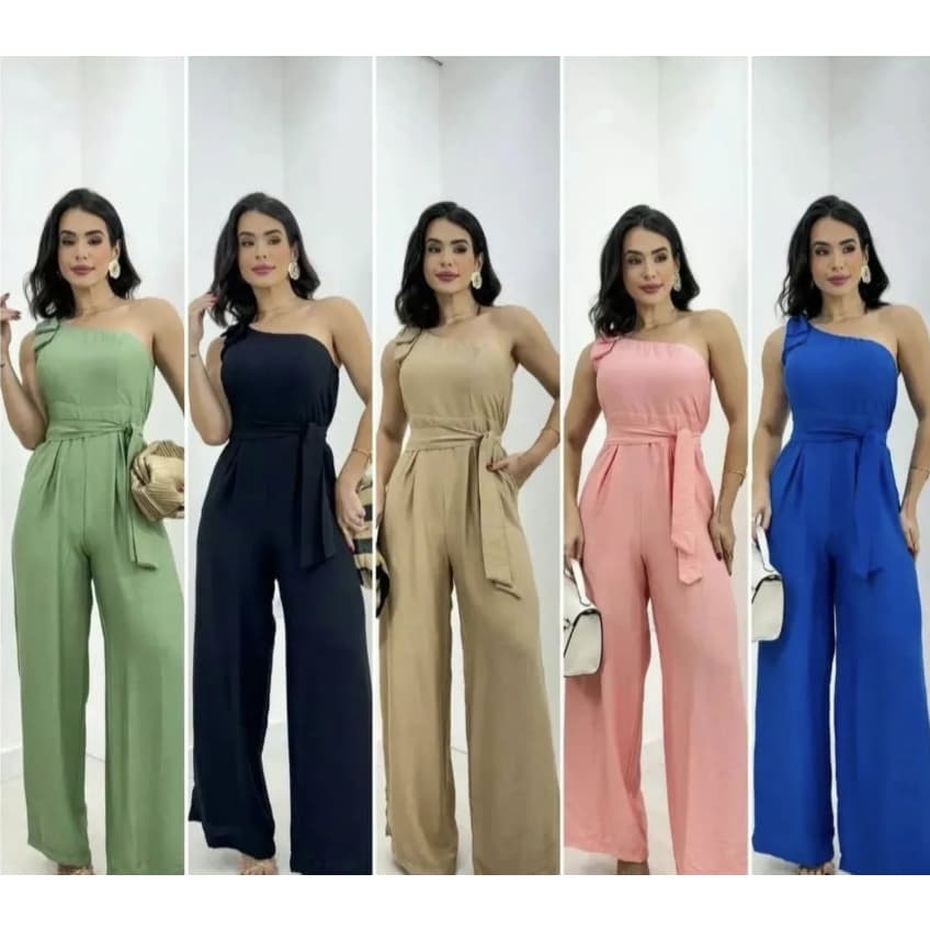 Macacão Feminino Longo Pantalona –  com Laço e Elastex nas Costas 06