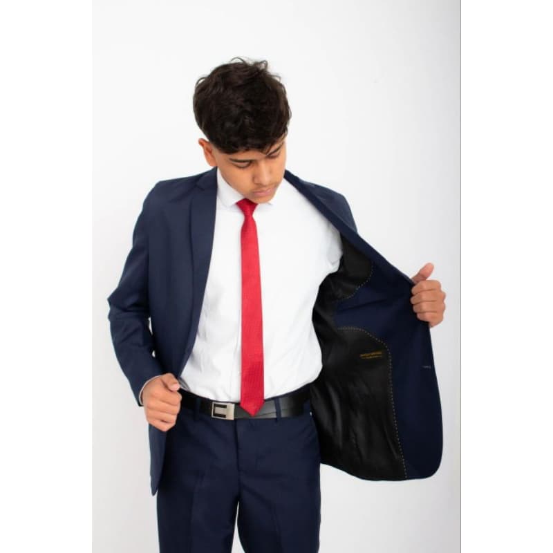 Terno Slim Premium Azul Marinho Promoção (Paletó - Calça - Cabide)