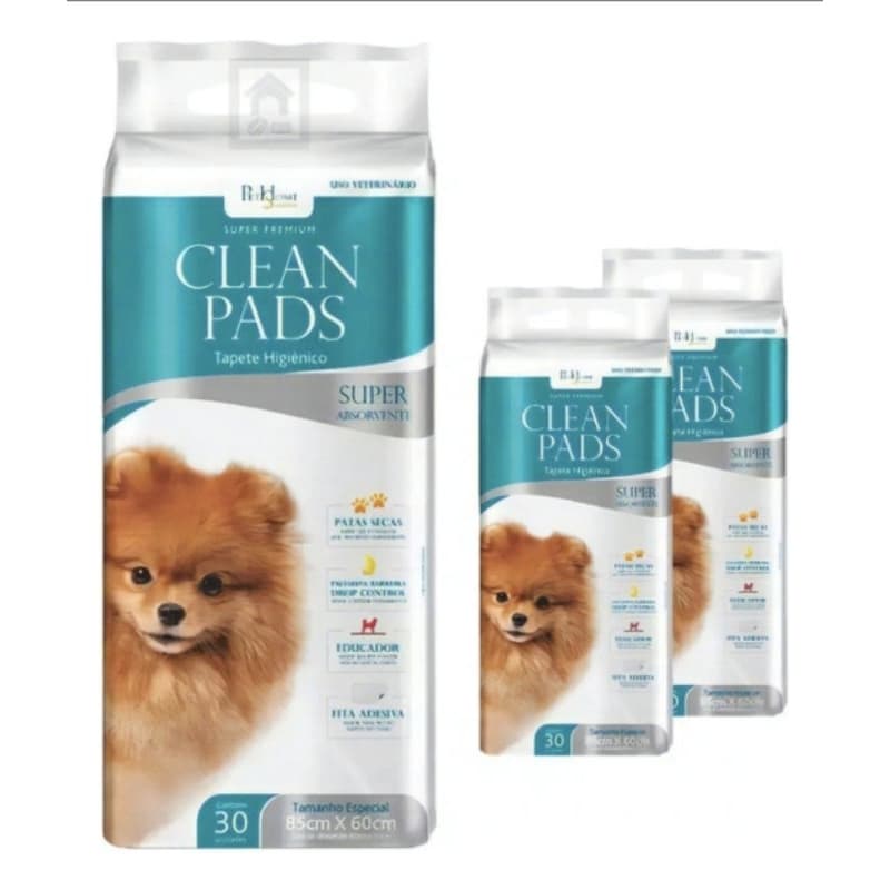 KIT 3 Tapetes Clean Pads 85x60 30 unidades