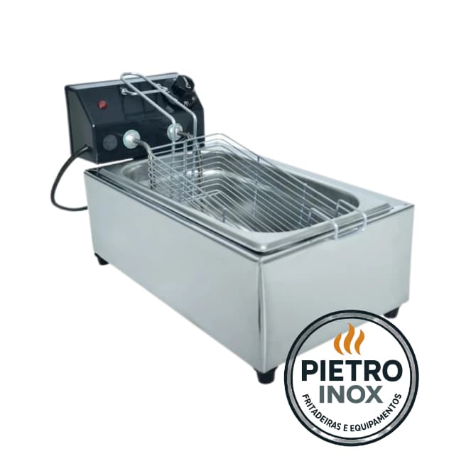 FRITADEIRA AÇO INOX ELETRICA 3,5 LITROS PARA FRITURAS  EM GERAL