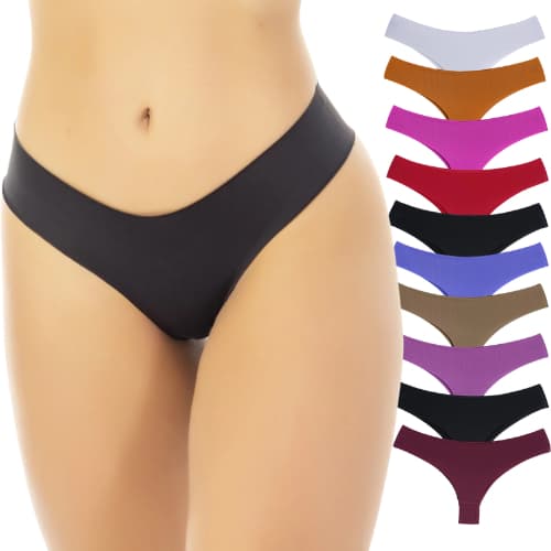 Kit 10 Calcinha Sem Costura Corte a Laser Tanga Não Marca Lingerie Feminina