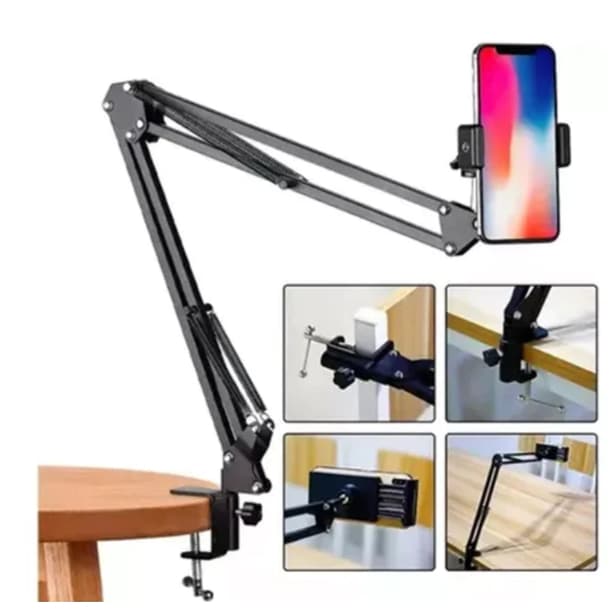 Suporte Para  Mesa E Cama  Articulado Universal P/Microfones/tablet/celural LE-3414