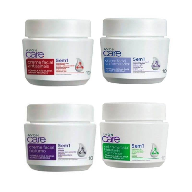 Creme Facial Avon Care 5 em 1 – Antissinais ou Uniformizador | 100g | Hidratação, Cuidado e Proteção