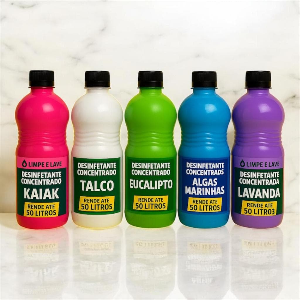Base Desinfetante Concentrada Rende até 50L com Perfume Premium