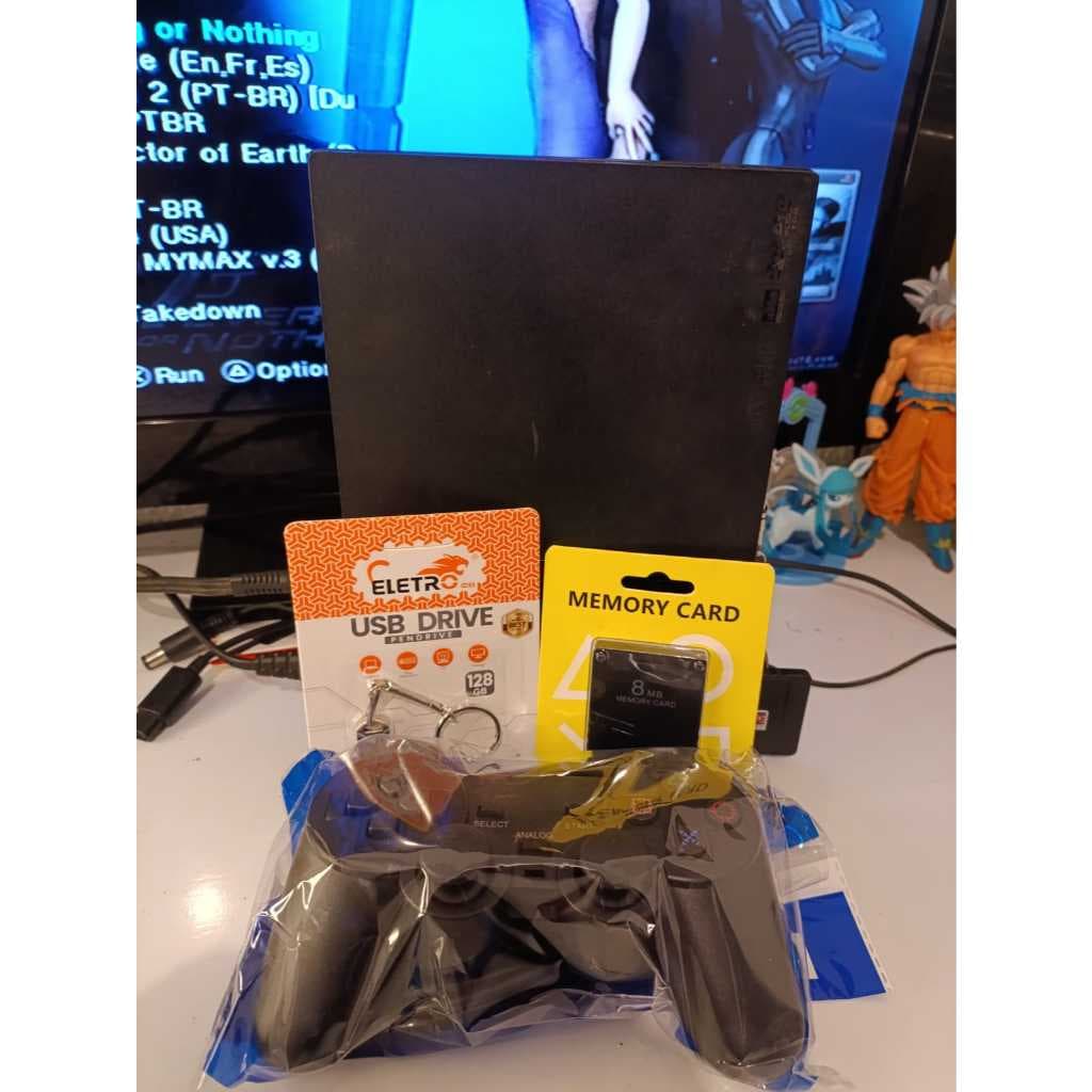 Console P.S2 Slim + O.P.L Lotado de Jogos