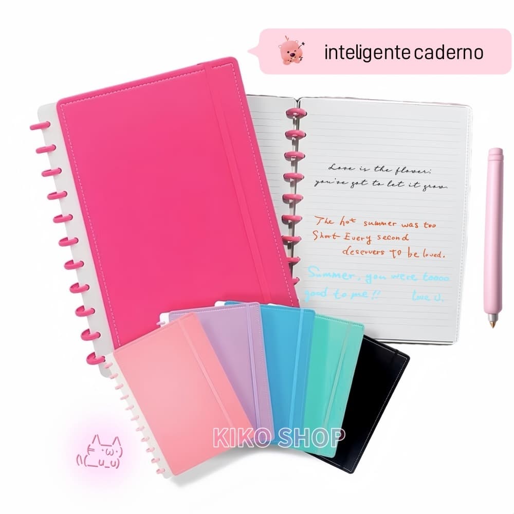 Caderno Inteligente A5/B5 Capa Dura Pautado  80 Folhas Caderno Diário Agenda Planner