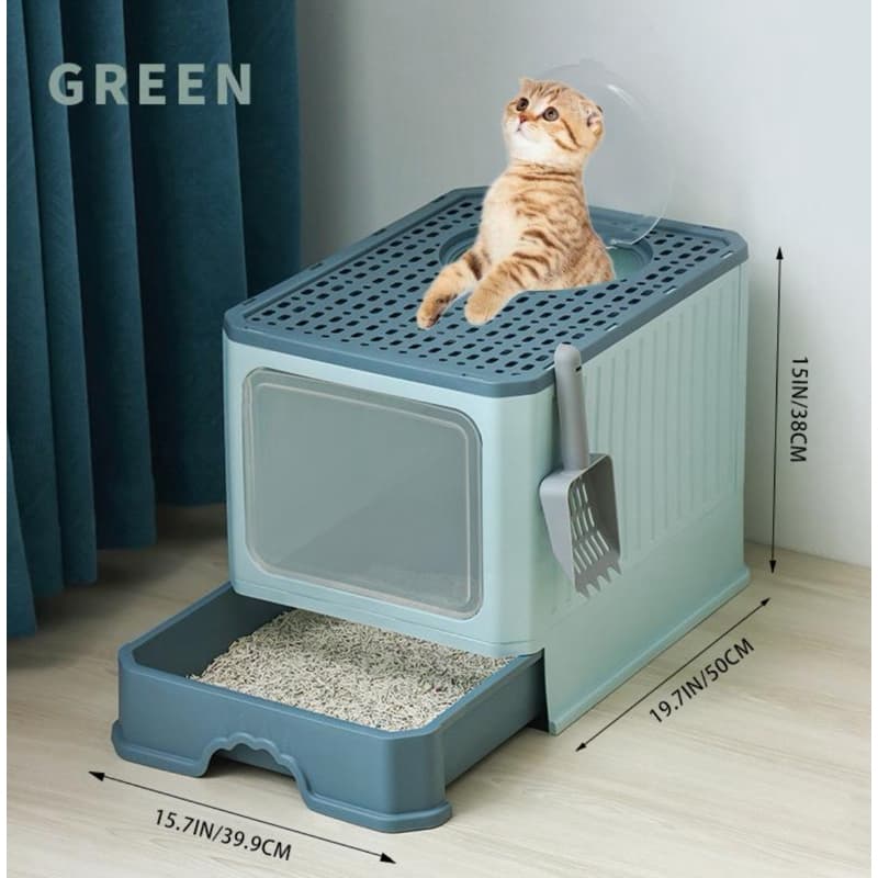 Banheiro fechado para gato Premium com Filtro Anti Odor e Pazinha Caixa de Areia