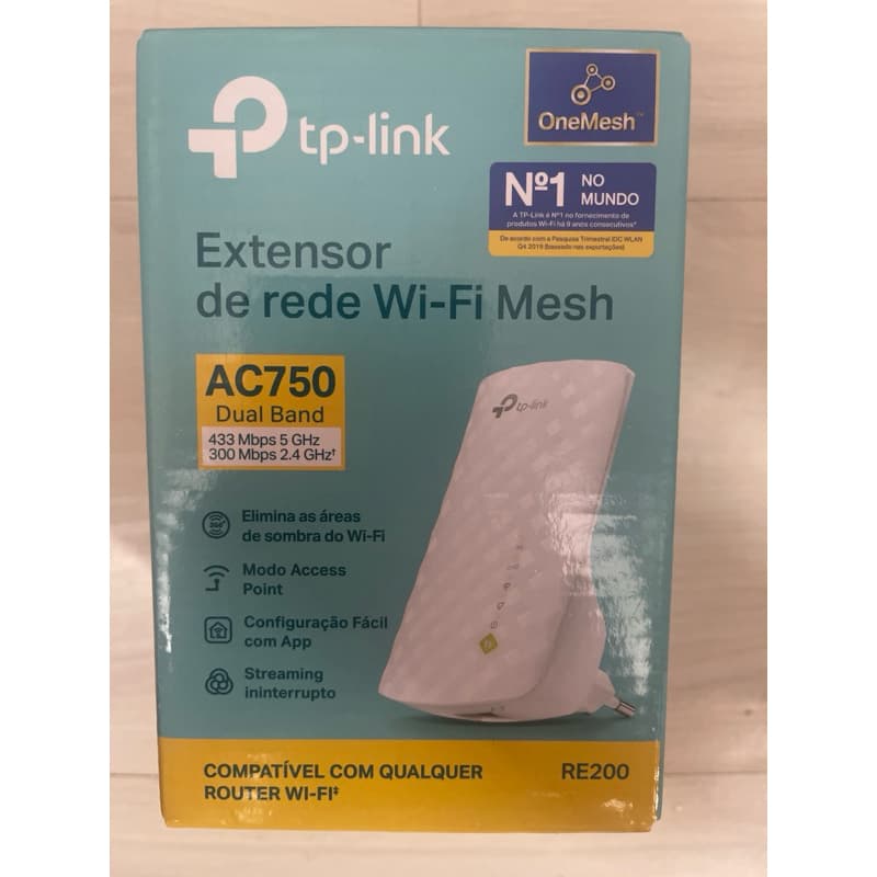 REPETIDOR TP-LINK RE200 AC750 DUAL BAND EXTENSÃO WIFI