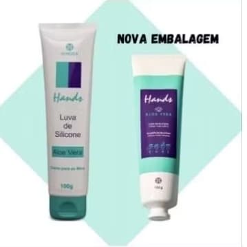 Kit 3 Creme de Mão Creme Luva De Silicone 100% Aloe Vera 100g Original Hinode