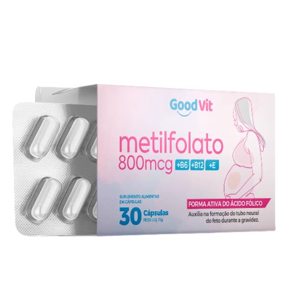 Metilfolato 800mcg Good Vit 30 Cáps – Suporte Gestacional e Saúde Materna