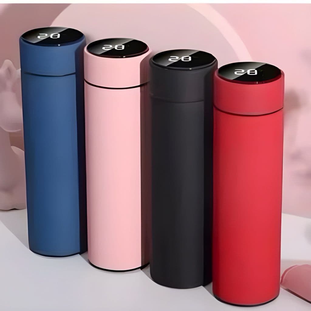 Térmica Garrafa  Sensor Temperatura Digital Inox Café Bebidas 500ml