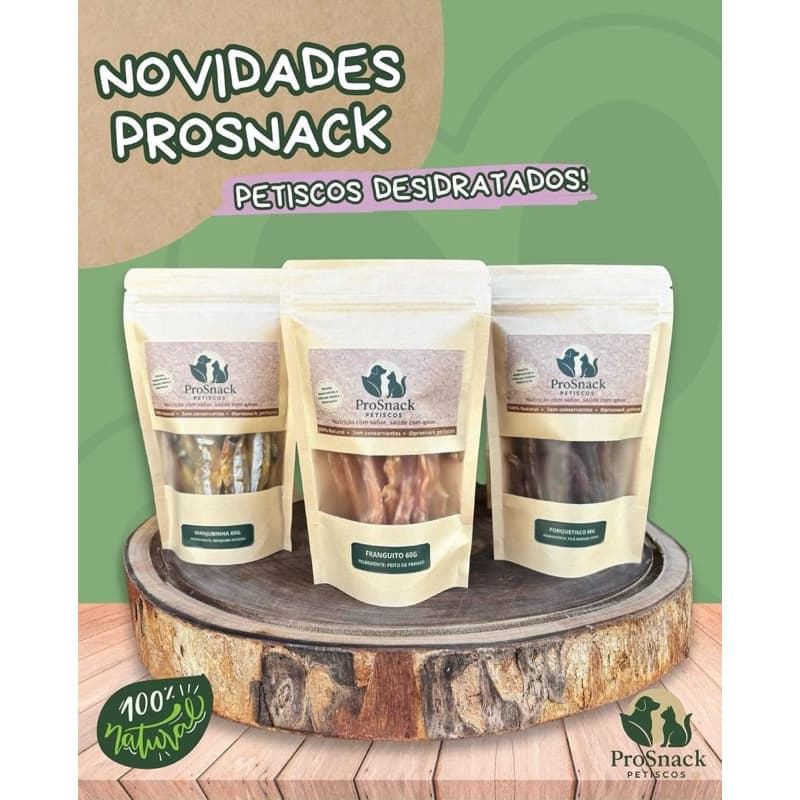 Petisco Desidratado 100% Natural para Cães e Gatos