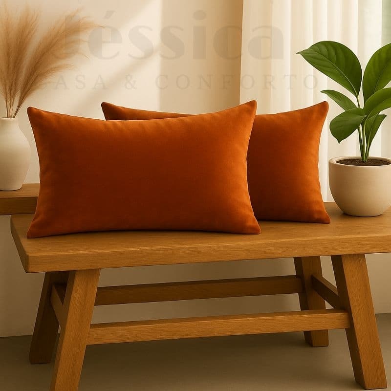 kit 2 Almofadas Baguete 50×30 em Suede - "enchimento incluso"